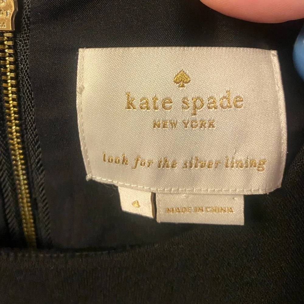 Kate Spade Stretch Crepe Flip Dress Black-size 4